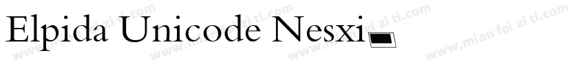 Elpida Unicode Nesxi字体转换